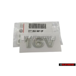 Γνήσιο VW 16V Οπίσθιο Σήμα Έμβλημα Χρωμέ - 377853687CP