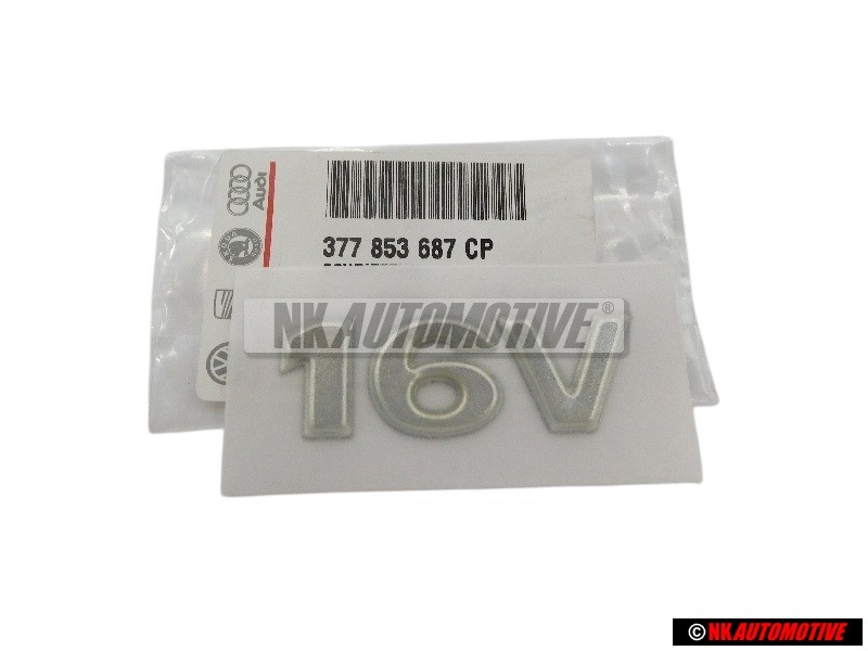Γνήσιο VW 16V Οπίσθιο Σήμα Έμβλημα Χρωμέ - 377853687CP