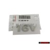 Γνήσιο VW 16V Οπίσθιο Σήμα Έμβλημα Χρωμέ - 377853687CP