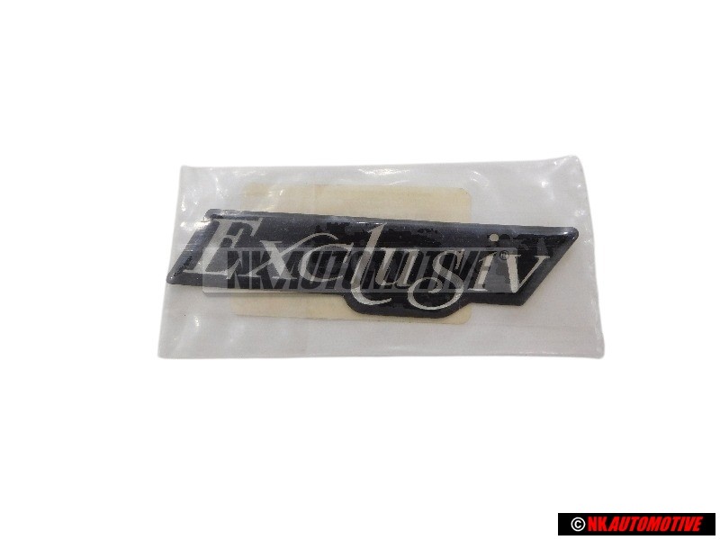 Γνήσιο VW EXCLUSIV Πλαϊνό Σήμα Έμβλημα Μάυρο Χρωμέ - 3A0853675C Z10