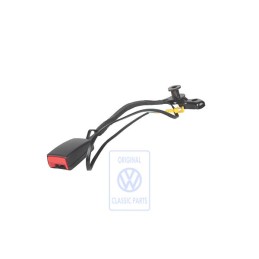 Γνήσιο VW Ασφάλεια Ζώνης Σατινέ Μαύρο/Κόκκινο Φωτιάς - 3B0858472K FCN