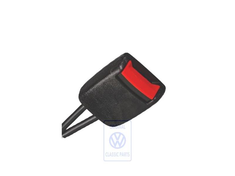 Γνήσιο VW Ασφάλεια Ζώνης Σατινέ Μαύρο/Κόκκινο Φωτιάς - 3B0858472P FCN