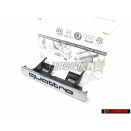 Γνήσιο Audi QUATTRO Εμπρόσθιο Σήμα Έμβλημα Μάσκας Χρωμέ - 8L0853736 2ZZ
