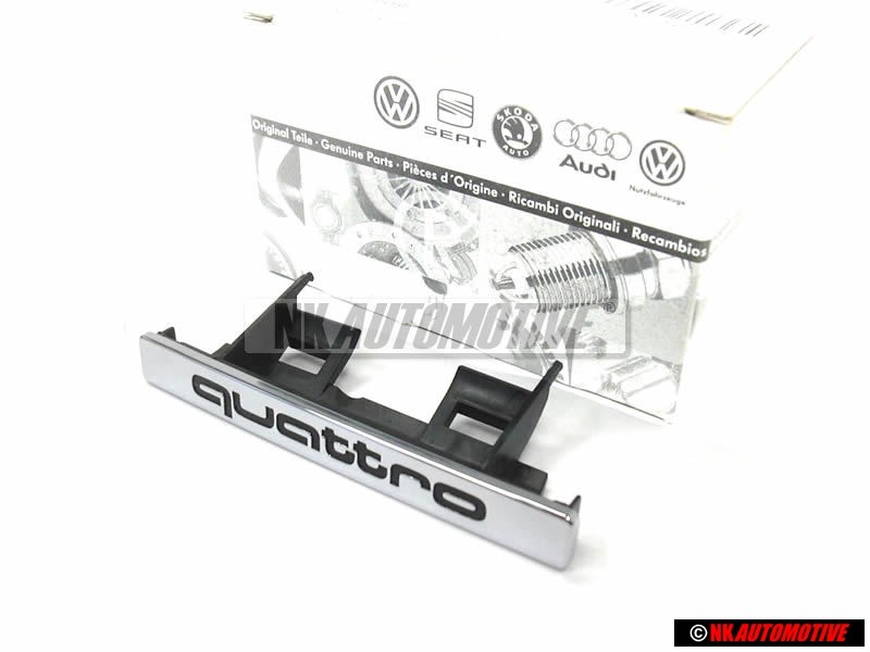 Γνήσιο Audi QUATTRO Εμπρόσθιο Σήμα Έμβλημα Μάσκας Χρωμέ - 8L0853736 2ZZ
