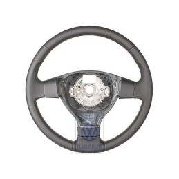 Γνήσιο VW Τιμόνι (Δέρμα) Μαύρο/Teak/Μαύρο - 3C0419091AKWDE