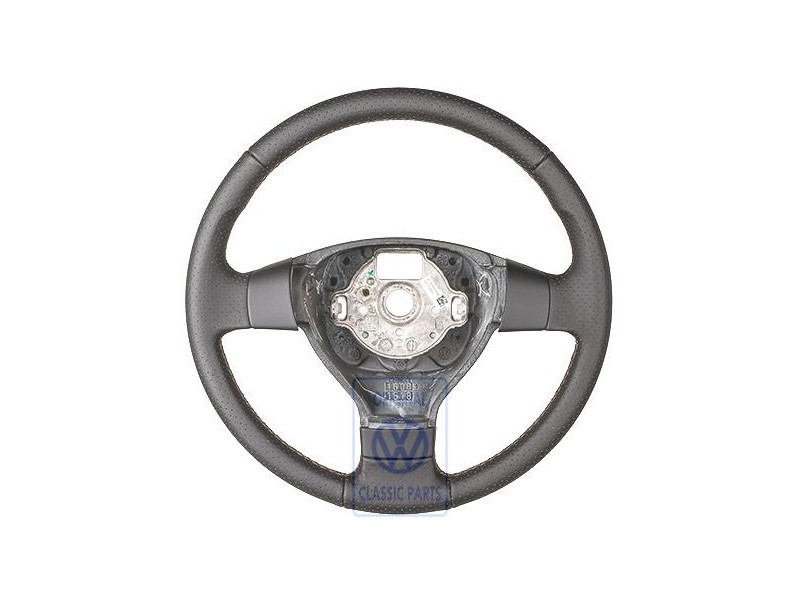 Γνήσιο VW Τιμόνι (Δέρμα) Μαύρο/Teak/Μαύρο - 3C0419091AKWDE