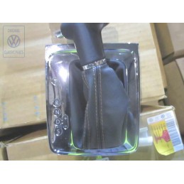 Γνήσιο VW Κάλυμμα Κιβωτίου Ταχυτήτων Μαύρο/Teak/Μαύρο - 3C1713203B WDC