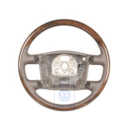 Γνήσιο VW Τιμόνι (Ξύλο/Δέρμα) Φυσικό Καφέ/Myrte - 3D0419091ABNKS