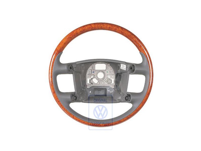 Γνήσιο VW Τιμόνι Ξύλο/Δέρμα Ανθρακί/Eukalyptus - 3D0419091ABQSC