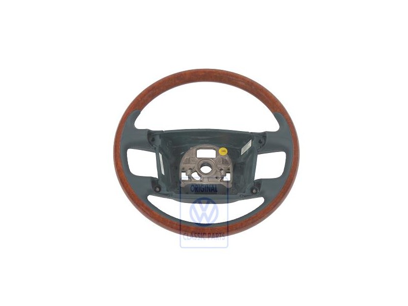 Γνήσιο VW Τιμόνι (Ξύλο/Δέρμα) Petrol/Eukalyptus - 3D0419091ABQSF
