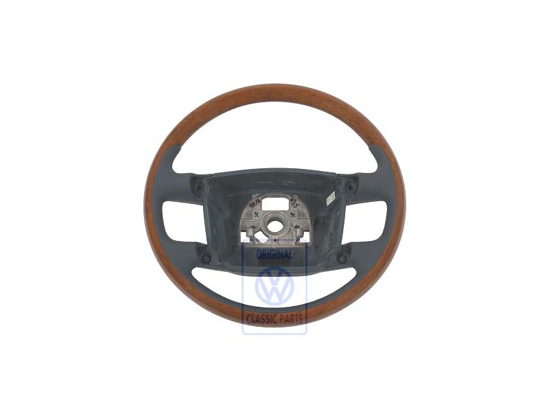 Γνήσιο VW Τιμόνι (Ξύλο/Δέρμα) Navyblue/Ευκάλυπτος - 3D0419091ABZUD