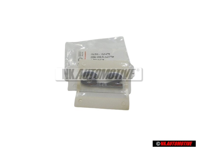 Γνήσιο VW 3.2 Οπίσθιο Σήμα Έμβλημα Χρωμέ - 3D0853675J 739