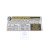Γνήσιο VW Πινακίδα Για Πίεση Ελαστικών - 5C0010645K