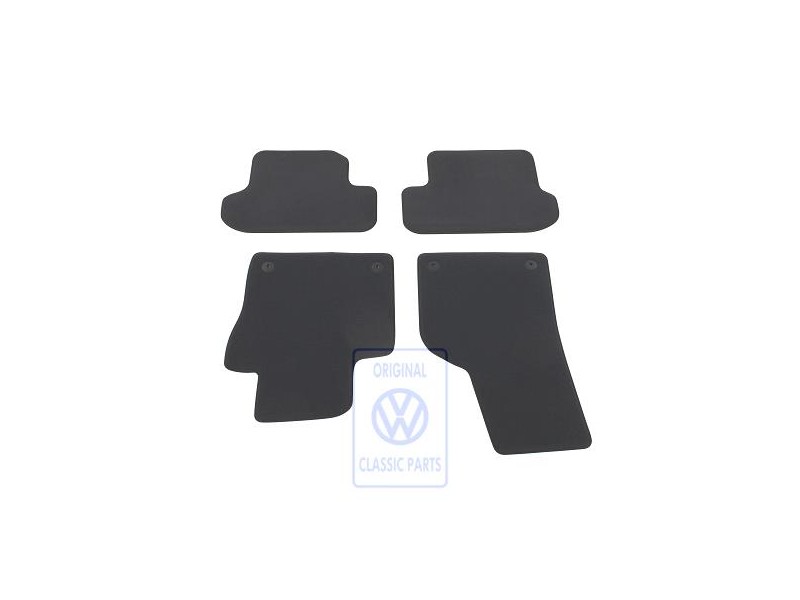 Γνήσιο VW 1 Σετ Πατάκια Τιτάνιο Μαύρο/Μαύρο/Sioux - 5C1863011C AMQ