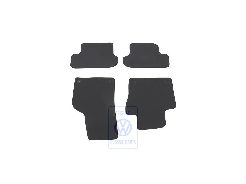 Γνήσιο VW 1 Σετ Πατάκια Titan Μαύρο/Μαύρο - 5C1863011C EOM