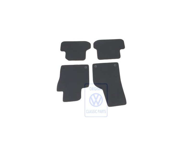 Γνήσιο VW 1 Σετ Πατάκια Μαύρο/Μαύρο/Curry - 5C1863011C KXX