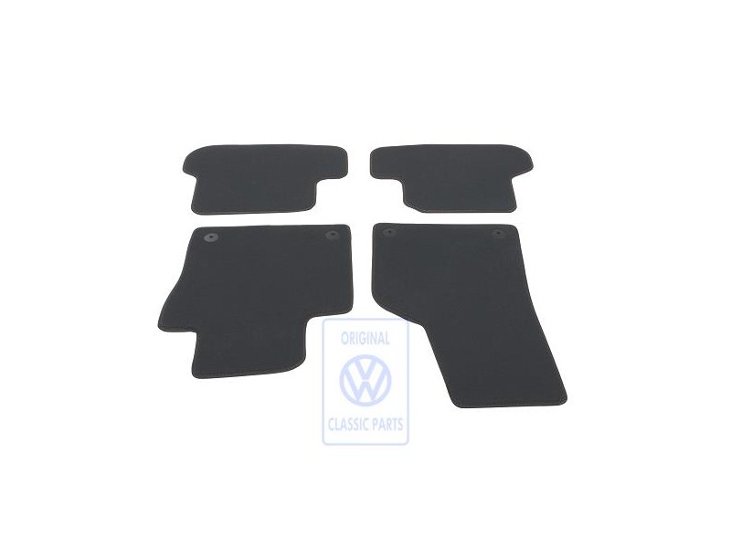 Γνήσιο VW 1 Σετ Πατάκια Flanell Γκρι/Μπλε - 5C1863011P KMX
