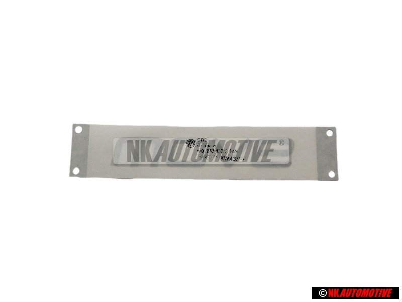 Γνήσιο VW Επιγραφή Μεμβράνης Ασημί - 5K0853433C 1W4