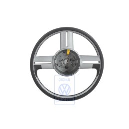 Γνήσιο VW Σπορ Τιμόνι Σατινέ Μαύρο/Χρωμέ - 6E0419091B JMG