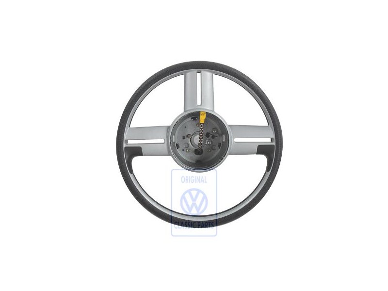 Γνήσιο VW Σπορ Τιμόνι Σατινέ Μαύρο/Χρωμέ - 6E0419091B JMG
