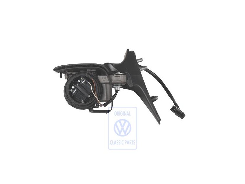Γνήσιο VW Περίβλημα Εξωτερικού Καθρέφτη Σατινέ Μαύρο - 6N2857508J 01C