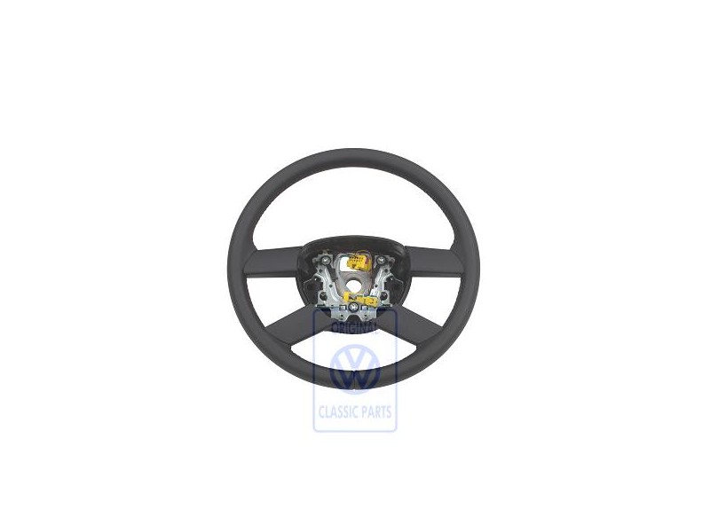 Γνήσιο VW Τιμόνι (Δέρμα) Μαύρο/Orbitblue - 6Q0419091M HCC