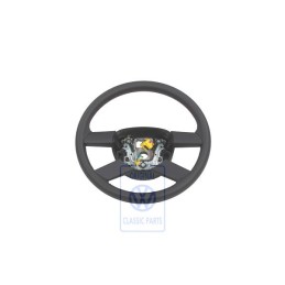 Γνήσιο VW Τιμόνι (Δέρμα) Μαύρο / Κόκκινο - 6Q0419091M HYL