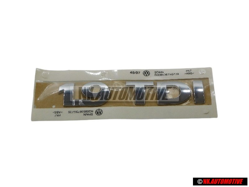 Γνήσιο VW 1.9 TDI Οπίσθιο Σήμα Έμβλημα Χρωμέ - 6Q0853675G 739