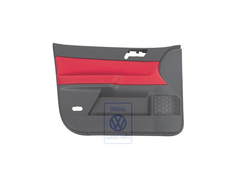 Γνήσιο VW Επένδυση Πόρτας (Δέρμα) Flash Κόκκινο/Ανθρακί - 6Q4867011HMQMU