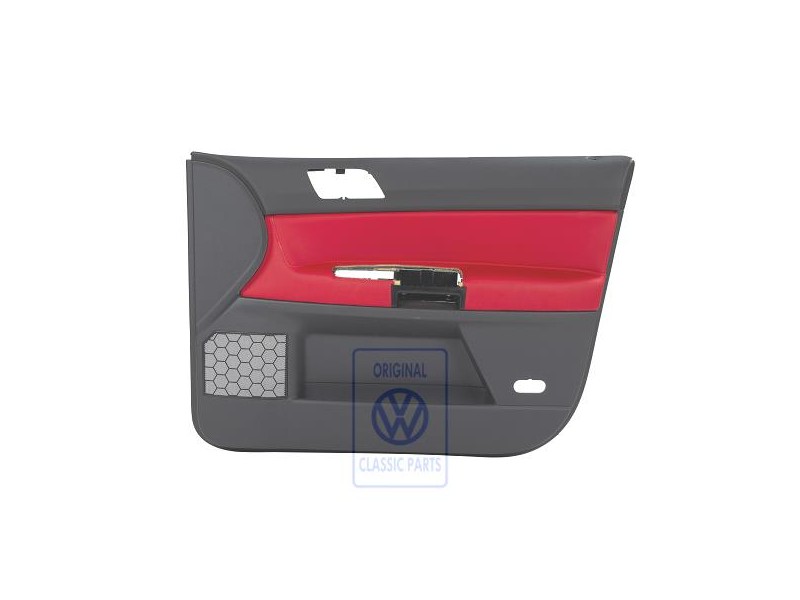 Γνήσιο VW Επένδυση Πόρτας (Δέρμα) Flash Κόκκινο/Ανθρακί - 6Q4867012GKQMU