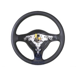 Γνήσιο VW Τιμόνι (Δέρμα) Μαύρο/Fantasia Πράσινο - 6X0419091G HYN