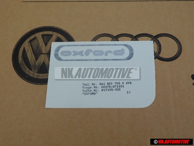 Γνήσιο VW Επιγραφή Ανθρακί/Ασημί - 6X0853750A 8Y8