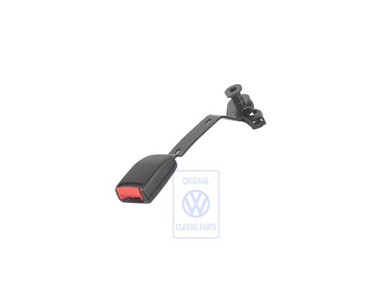 Γνήσιο VW Ασφάλεια Ζώνης Σατινέ Μαύρο/Κόκκινο Φωτιάς - 6X0858472A FCN