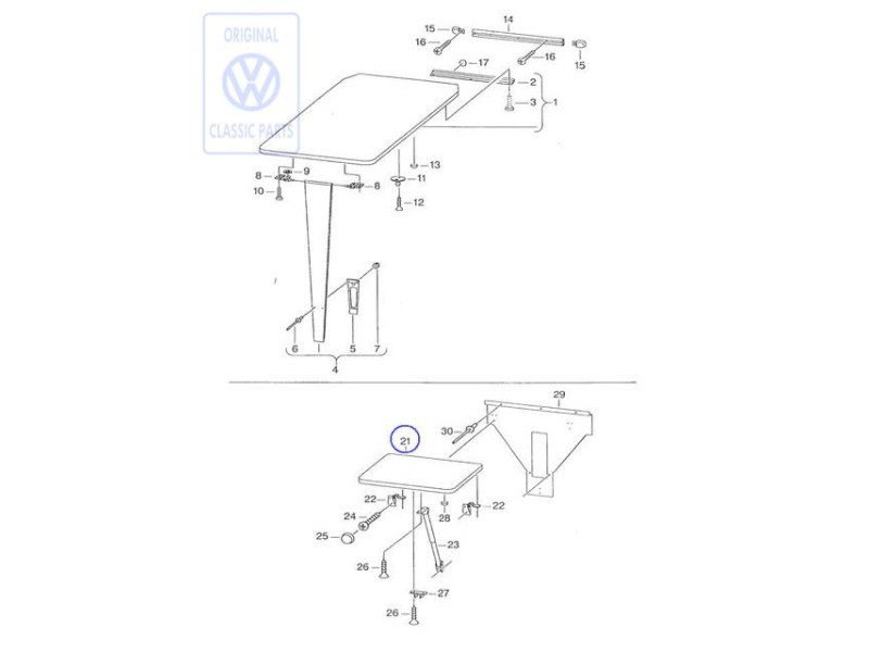 Γνήσιο VW Πλάκα Τραπεζιού - 701070300F