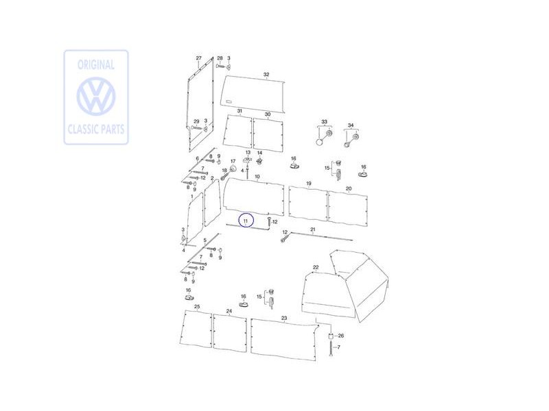 Γνήσιο VW Ράγα Ολίσθησης - 701070406F