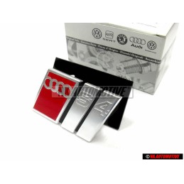 Γνήσιο Audi S4 Εμπρόσθιο Σήμα Έμβλημα Μάσκας Χρωμέ Κόκκινο - 4A0853736 2ZZ
