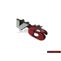 Γνήσιο VW V6 Εμπρόσθιο Σήμα Έμβλημα Μάσκας Χρωμέ Κόκκινο - 7D0853679D EQW