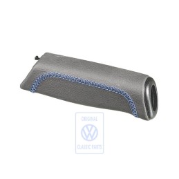Γνήσιο VW Λαβή Μοχλού Χειρόφρενου (Δέρμ Μαύρο/Orbitblue - 7M3711327A HCC