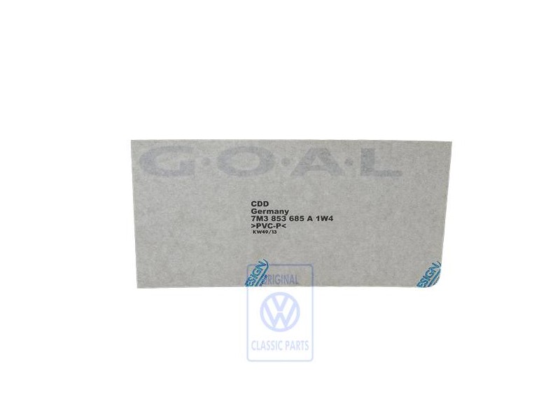 Γνήσιο VW Επιγραφή Μεμβράνης Ασημί - 7M3853685A 1W4