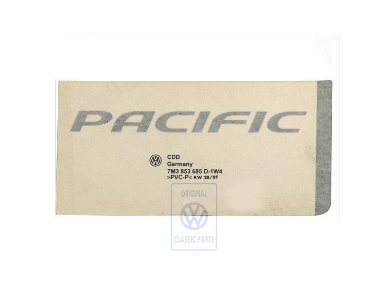 Γνήσιο VW Επιγραφή Μεμβράνης Ασημί - 7M3853685D 1W4