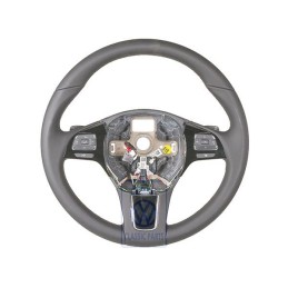 Γνήσιο VW Τιμόνι Πολλ. Λειτ. (Δέρμα) Μαύρο/Καφέ Amber - 7P6419091T ADJ