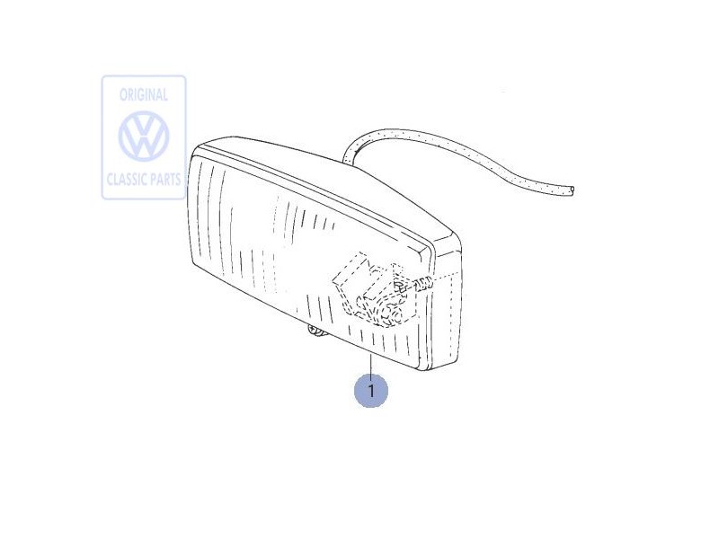 Γνήσιο VW Προβολέας Ομίχλης Αλογόνου, Κίτρινο Φως - 255941701A