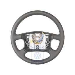 Γνήσιο VW Τιμόνι Δέρμα Μαύρο / Μπλε - 7D0419091AAPEQ