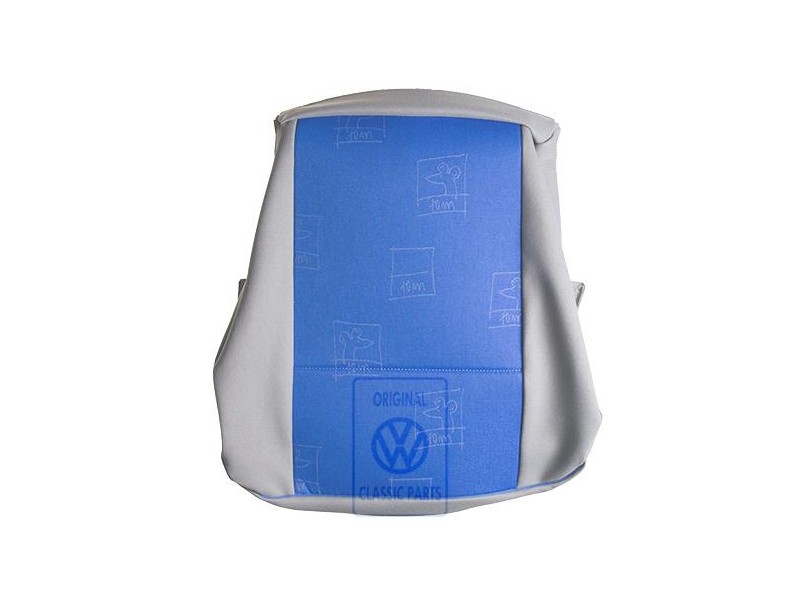 Γνήσιο VW Επένδυση Καθίσματος Ύφασμα Flanell Γκρι/Μπλε - 7D0883405AAPAH
