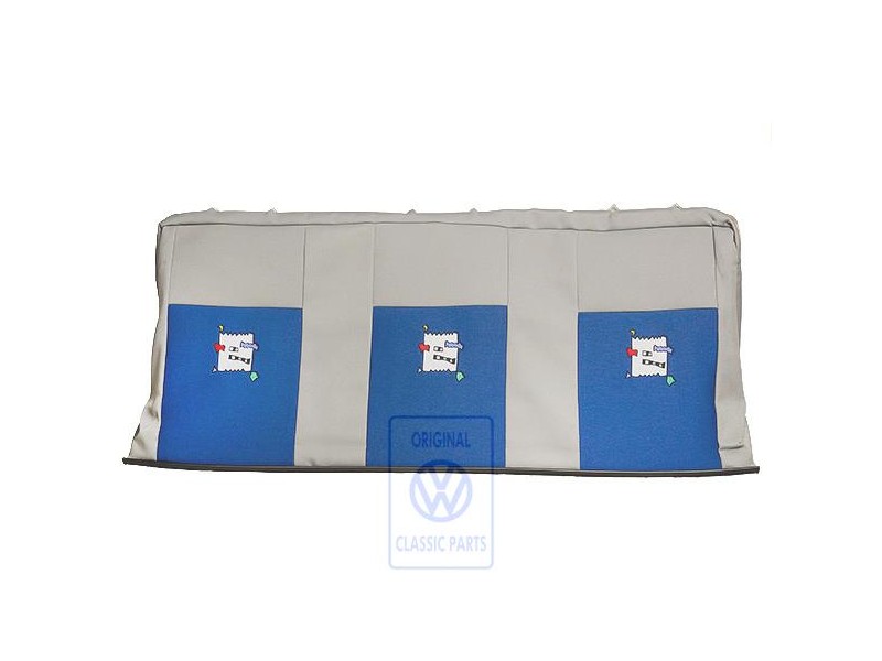 Γνήσιο VW Επένδυση Πλάτης Ύφασμα Flanell Γκρι/Μπλε - 7D0885805S HRD