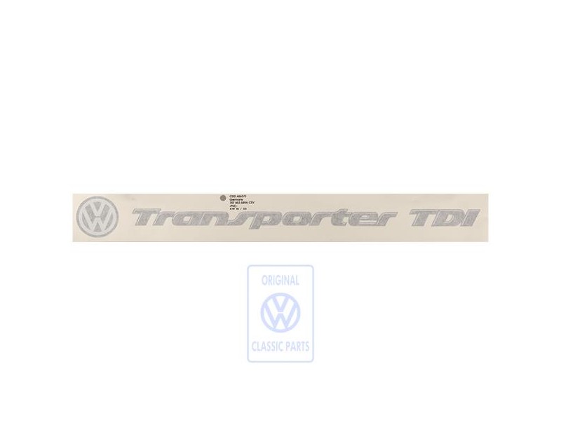 Γνήσιο VW Επιγραφή Titan Ασημί-Σκούρο/Λευκό - 707853689A CEV