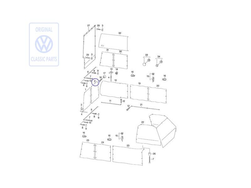 Γνήσιο VW Κουρτίνα Πίσω Τζαμιού - 701070400E