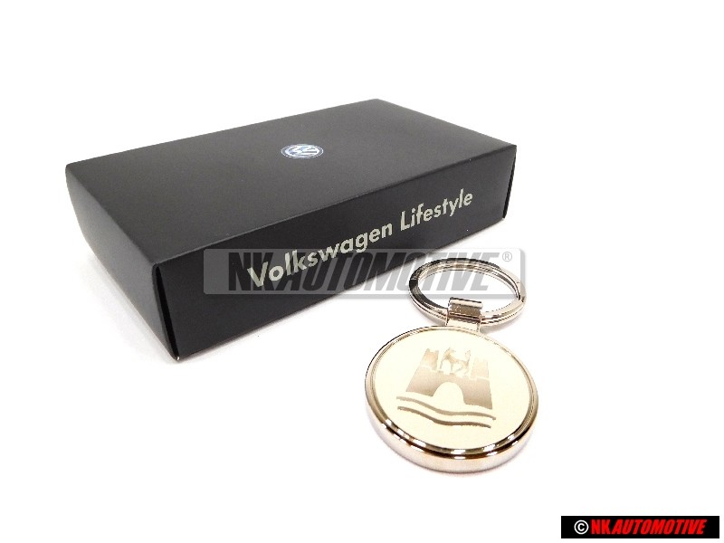 Γνήσιο VW Μπρελόκ Κλειδιού Ασημί/Κρεμ - 000087010AR229