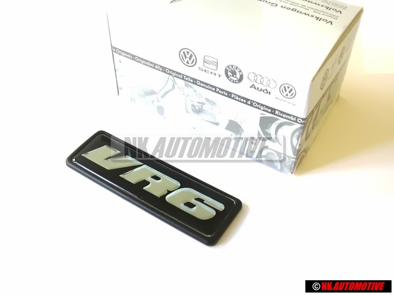 Γνήσιο VW VR6 Οπίσθιο Σήμα Έμβλημα Μάσκας Μάυρο - 1H6853675B DLV