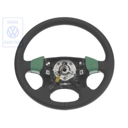 Γνήσιο VW Τιμόνι Δέρμα Σατινέ Μαύρο/Salsagreen - 1H0419091ADEBR